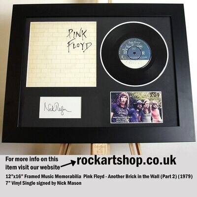 Pink Floyd SIGNED NICK MASON Another Brick in the Wall 7" Vinyl Single Autograph