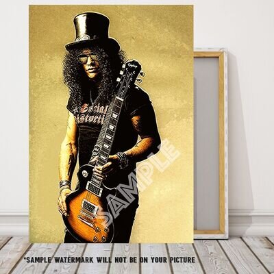 SLASH GUNS N ROSES POP ART CANVAS PICTURE GUNS N ROSES WALL ART SLASH WALL ART