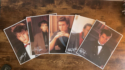 Duran Duran - Fan Club Colour Photos (8 x 10) with printed autographs.