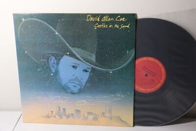 David Allan Coe ‎– " Castles In The Sand " - 1983 , 12 Track USA LP -FREE UK P&P