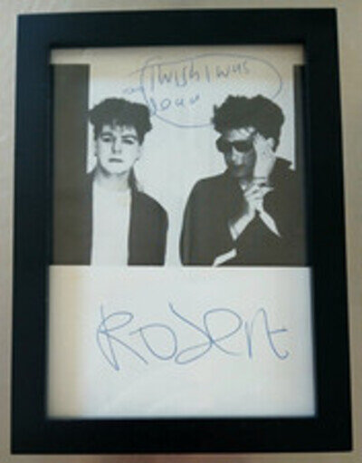 THE CURE ROBERT SMITH autographed framed 1984 The Top 5x7” concert program photo