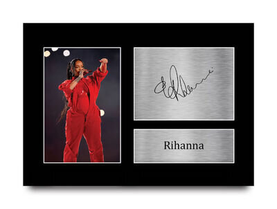 Rihanna Signed Pre Printed Autograph A4 Photo Gift For a Umbrella Pop Fan