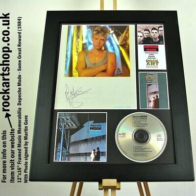 Depeche Mode SIGNED MARTIN GORE Some Great Reward Autographed +LETTER Framed