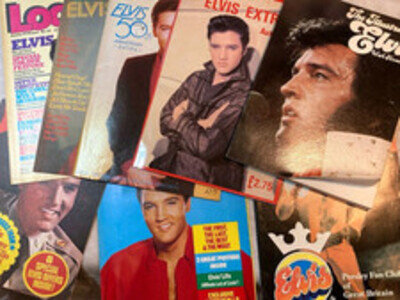 Vintage Elvis Presley Memorabilia Bundle Magazines Posters Book song book