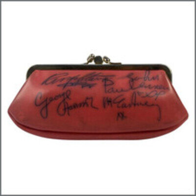 The Beatles 1963 Autographed Purse Waidele Record Shop Boras (Sweden)