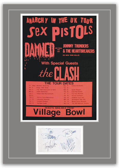 The Clash Concert Poster and Autographs Memorabilia Poster UNFRAMED