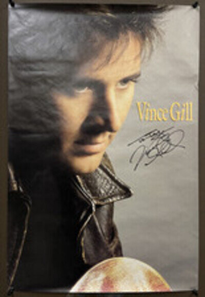 VINCE GILL Autographed Signed 1991 Promo Poster