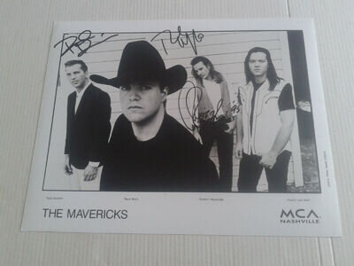 The Mavericks 10x8 Record company publicity press photo signed autograph #1