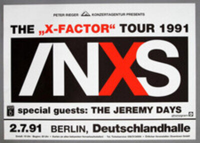 INXS Michael Hutchence – rare vintage original Berlin 1991 concert poster