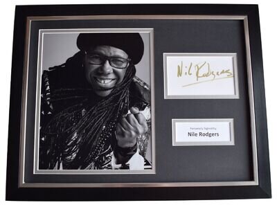 Nile Rodgers Signed Framed Photo Autograph 16x12 display Chic le Freak Music COA