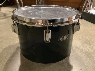 12" Tama 80s VINTAGE Concert Tom 8x12 Japan BLACK w BLACK #EM3