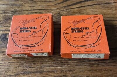 2- Vintage 50s-60s Gibson guitar set Boxes W/ Some Strings case candy