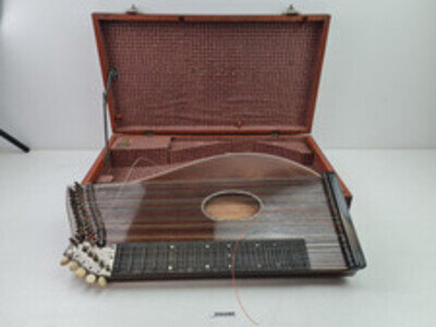 Zither Wooden Case Vintage Hobby Music Musical Instrument #250290