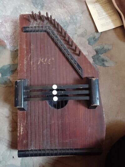 Vintage Guitar Columbia Zither Mandolin Harp