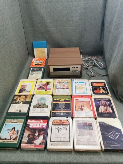 8 Track Cartridge Stereo Player Spares & Repairs, 17 Cartridges, Vintage Untest