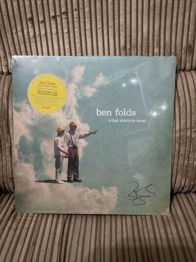 FOLDS, Ben - What Matters Most - Signed Ltd Ed Blue Vinyl (LP) NEW Sealed B