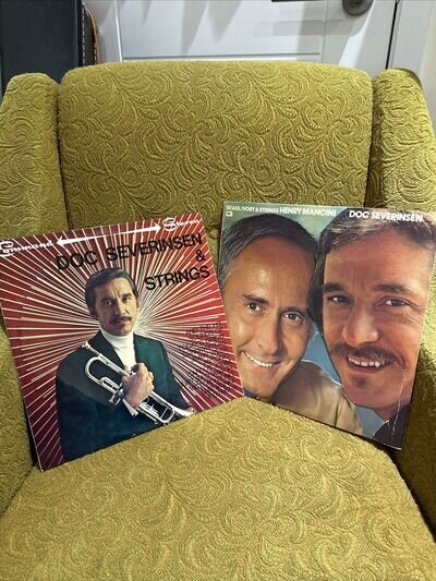 DOC SEVERINSEN 2 x LP JOBLOT including & STRINGS and BRASS, IVORY & STRINGS