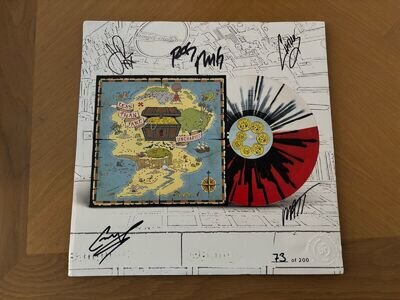 Less Than Jake - Uncharted - 250 - Half/Half W/ Black Splatter W/ Signed Print