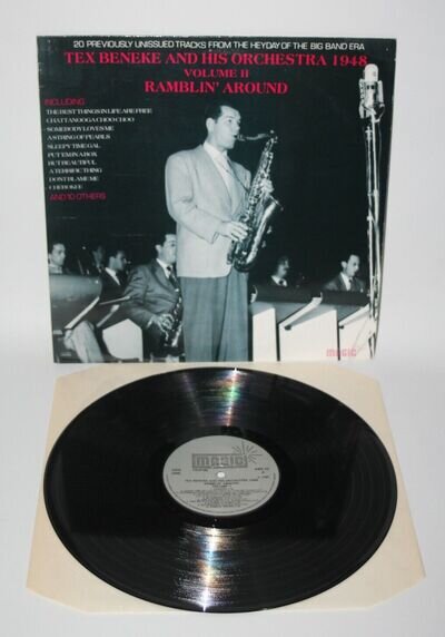 Tex Beneke & His Orchestra ‎– 1948 Vol II Ramblin' Around - 1989 Vinyl LP - EX