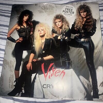 Vixen ‘crying’ 12” Vinyl Single Limited Edition With Poster Sleeve 12MTP 60