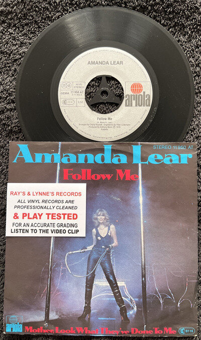 Amanda Lear – Follow Me (CHANEL ADVERT) 7'' Vinyl IMPORT 1978 TESTED EX+ VIDEO