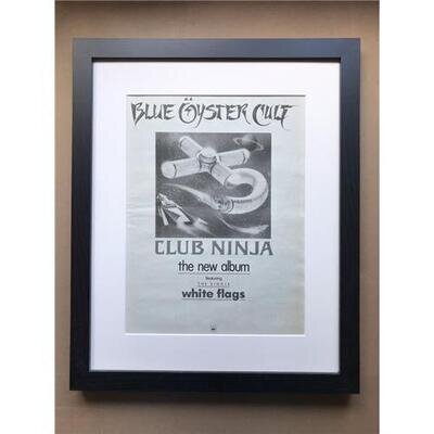 BLUE OYSTER CULT CLUB NINJA (FRAMED) POSTER SIZED original music press advert fr