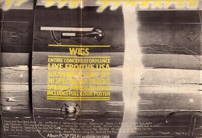 WINGS OVER AMERICA POSTER SIZED original music press double page advert, 1976