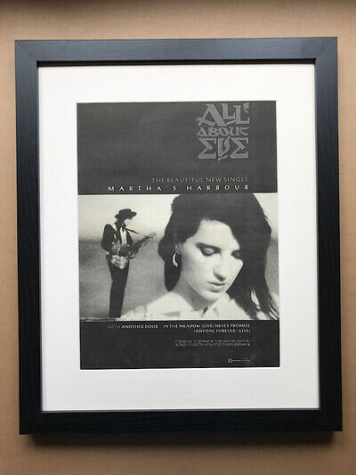 ALL ABOUT EVE MARTHA'S HARBOUR (FRAMED) POSTER SIZED original music press advert