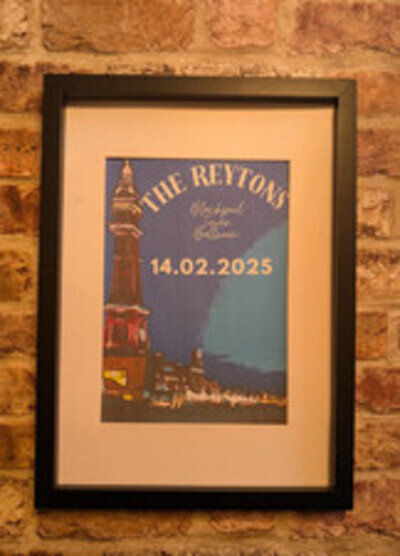 The Reytons UK Tour 2025 Blackpool Tower Ballroom Pop Art Print