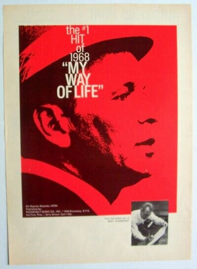 FRANK SINATRA 1968 POSTER ADVERT MY WAY OF LIFE bert kaempfert