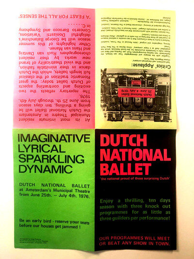 Vintage Dutch National Ballet Poster & Program 1976 Amsterdam Municipal Theater