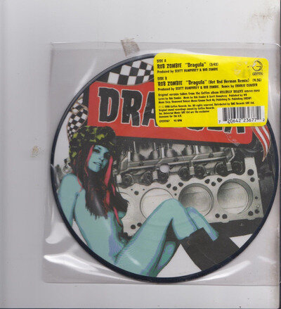 ROB ZOMBIE - DRAGULA - TWO MIXES PICTURE DISC 7 INCH SINGLE