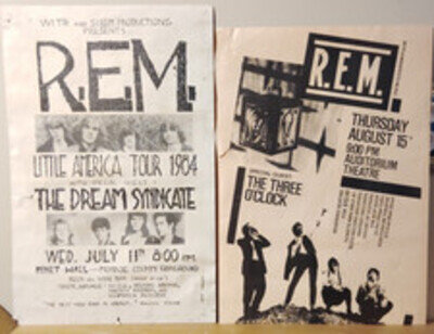 2 Vintage R.E.M. Posters/1984/Little America/Fables/Rochester NY/Music/Originals