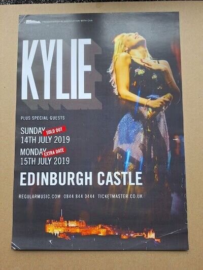 KYLIE MINOGUE MEMORABILIA - ORIGINAL 2019 CONCERT TOUR POSTER