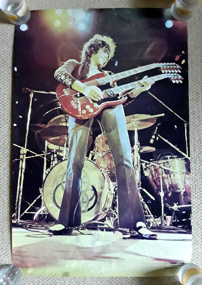 Jimmy Page/Led Zeppelin - Poster - 1976 Neal Preston #13 - VG.