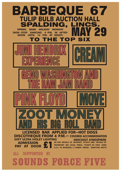 Hendrix Cream The Move Concert Poster 1967