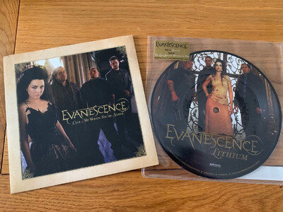 EVANESCENCE 2X7" SINGLES BUNDLE, LITHIUM (PIC DISC) & CALL ME WHEN SOBER EX/EX