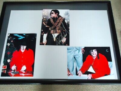 MICHAEL JACKSON AUTOGRAPHED [COPY OF] PHOTO + AUTOGRAPHING BACKSTAGE 1996 IMAGES