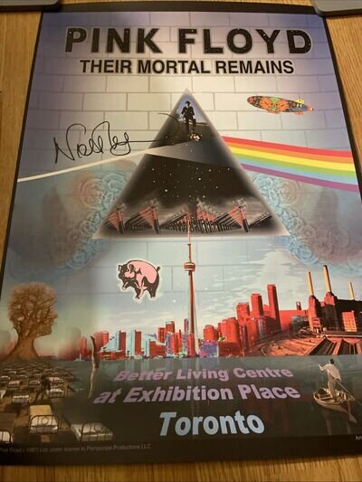 Pink Floyd Their Mortal Remains Toronto Poster Signed by Nick Mason Autograph