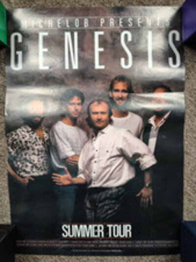 Vintage GENESIS Summer Tour 1987 Poster 13.5x19 80s Rock Phil Collins