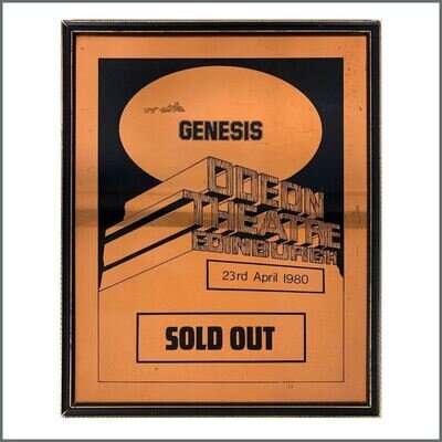 Genesis 1980 Odeon Theatre Copper Framed Poster (UK)