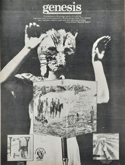 +++ 1972 GENESIS Poster/Press Ad Album "Foxtrott, Trespass, Nursery Cryme"