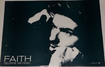 George Michael FAITH Epic Record Company Large Promo Poster 55 cm x 40 cm