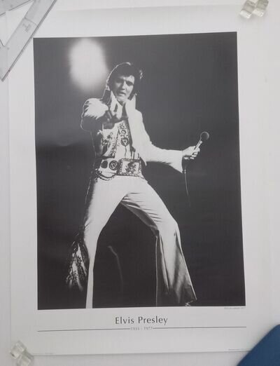 ELVIS PRESLEY POSTER( LAS VEGAS ELVIS )ON HEAVY PAPER STOCK. 80 CM X 60 CM.