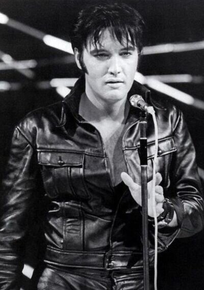 ELVIS PRESLEY IN BLACK LEATHER SUIT - RETRO POSTER 1 - Various Sizes Available