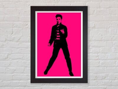 Elvis Presley 3 Pop Art Style Poster Print Available Framed Wall Art Home Decor