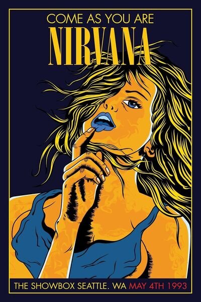 "NIRVANA " Iconic 1993 Concert Poster Various Sizes