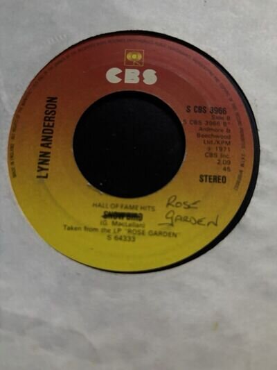 Rose Garden / Snow Bird Lynn Anderson 7” Vinyl MISTAKE On Label