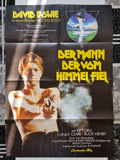 RARE DAVID BOWIE ORIGINAL GERMAN MOVIE POSTER THE MAN WHO FELL TO EARTH