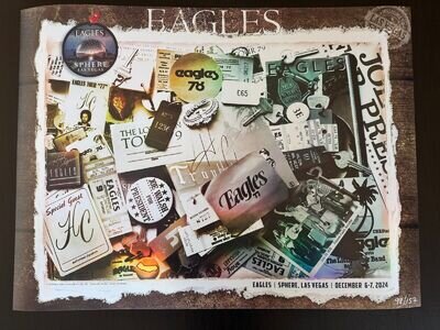 Eagles December 6/7 2024 Foil Poster The Sphere Las Vegas XX/157 24"x18"